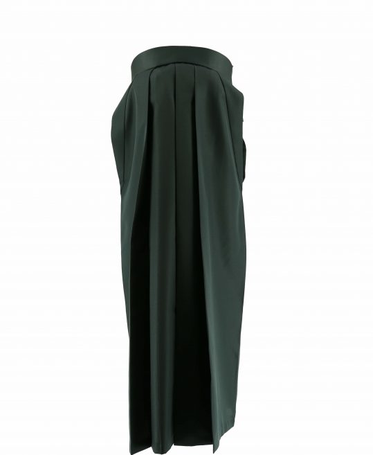 卒業式袴単品レンタル[無地]黒に近い深緑色[身長143-147cm]No.1038